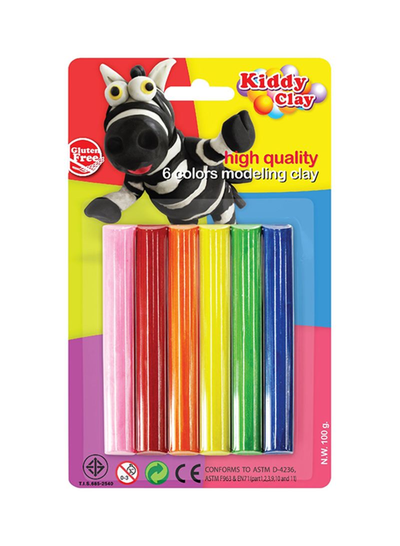Kiddy Clay Modelling Clay set of 6 Color - Al Masam Stationery LLC Main image