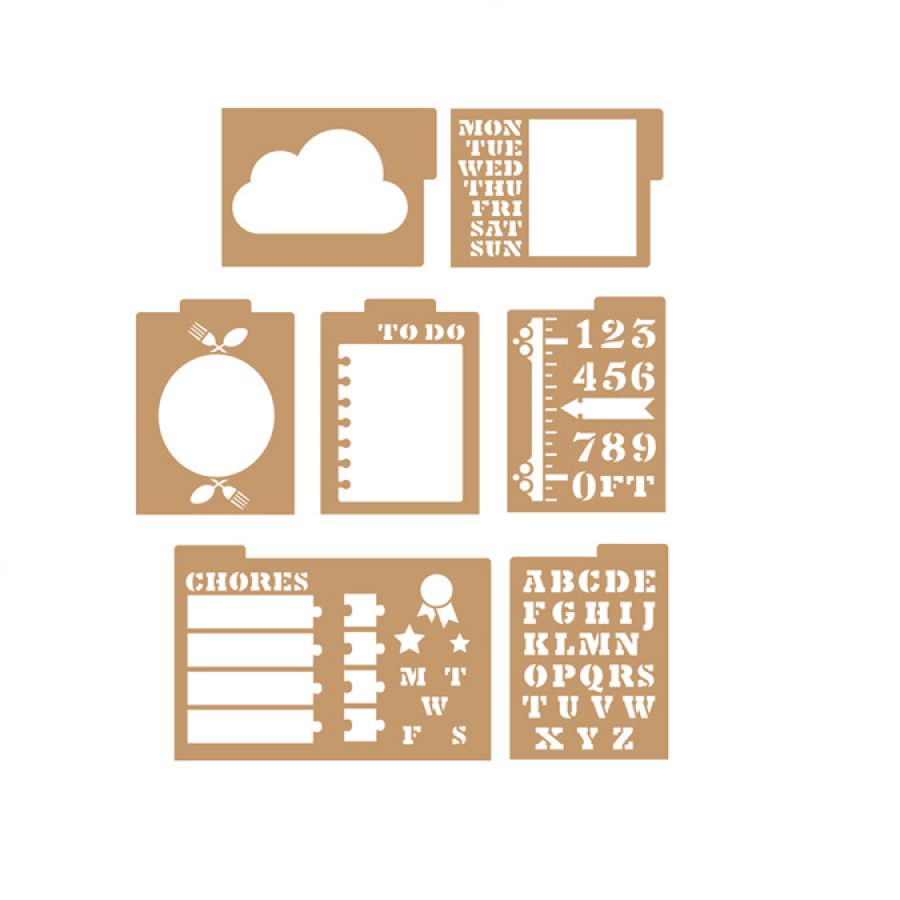 Folkart Handmade Charlotte Stencil Message Center - Al Masam Stationery LLC