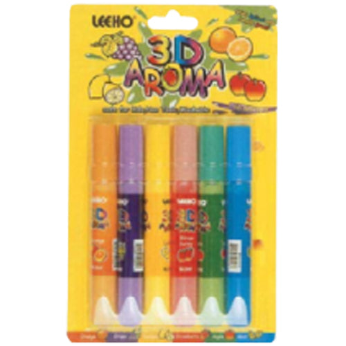 Leeho Glue 3D Aroma 10.5ml Set of 6 - Al Masam Stationery LLC Main image