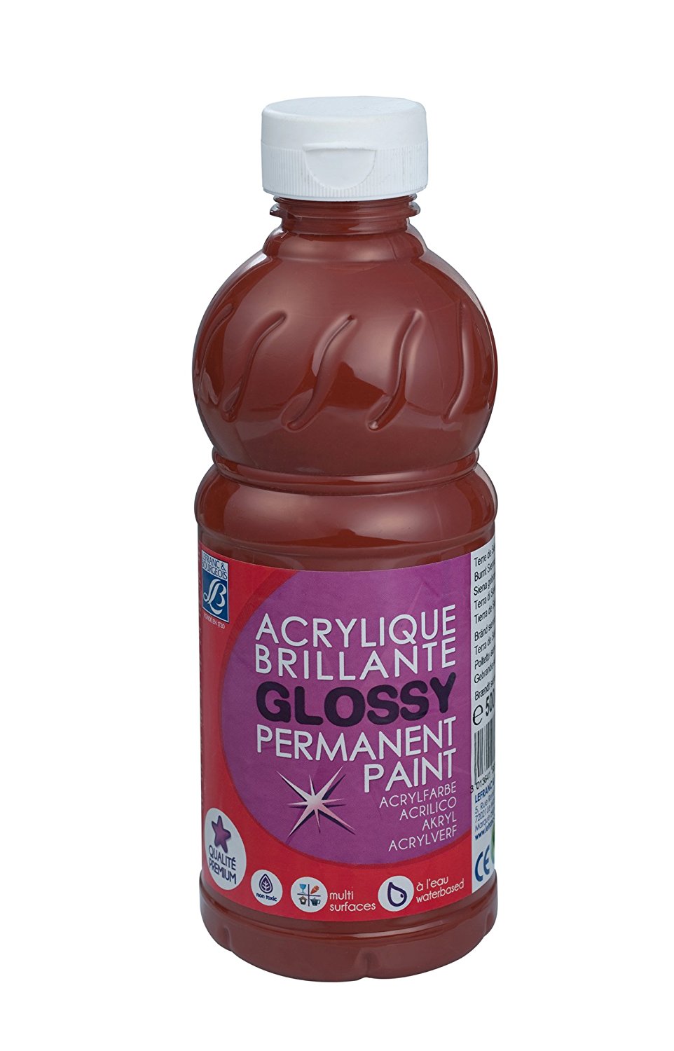 Lefranc & Bourgeois Glossy Acrylic Paint Brunt Sienna - Al Masam Stationery LLC Main image