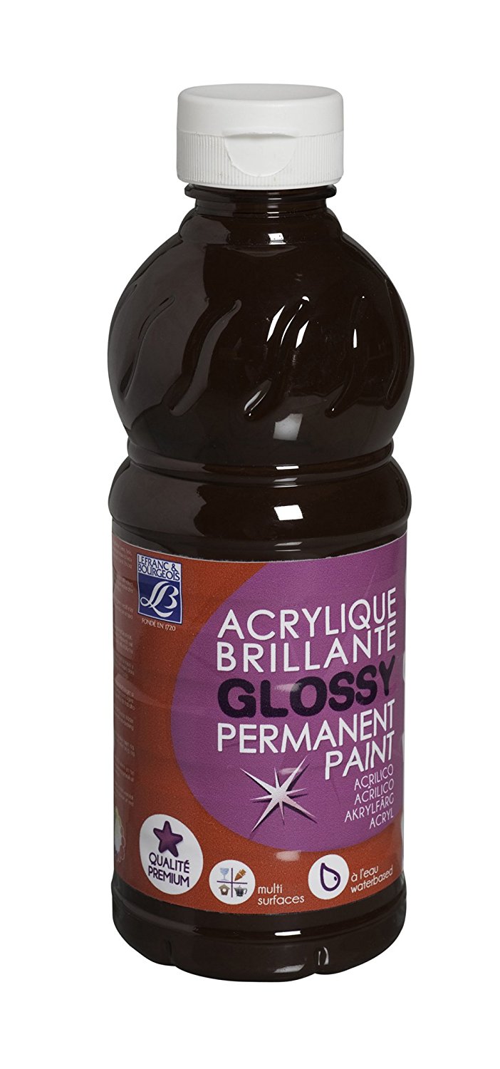 Lefranc & Bourgeois Glossy Acrylic Paint Chocolate - Al Masam Stationery LLC Main image