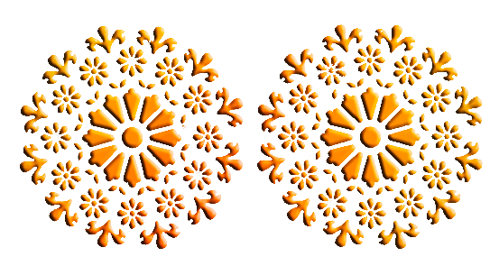 Lefranc & Bourgeois 3D Stencils 30*15cm  - Round Pattern - Al Masam Stationery LLC Main image