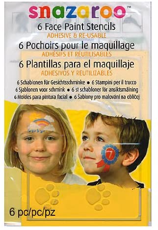 Snazaroo Face Paint Stencils Unisex set of 6 - Al Masam Stationery LLC Main image