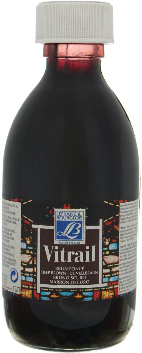 Lefranc and Bourgeois Vitrail Paint, 250 Ml - Deep Brown 102 - Al Masam Stationery LLC Main image