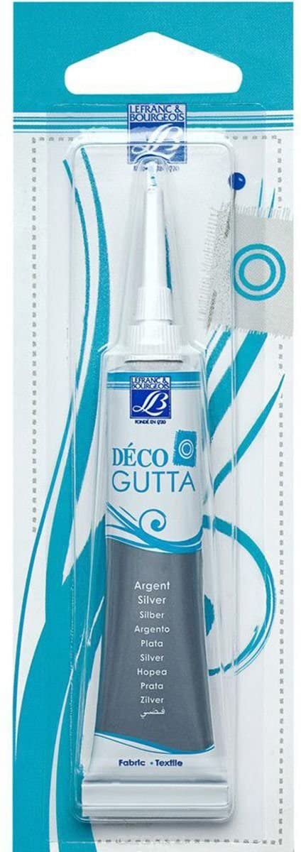 Lefranc & Bourgeois 211525 Fabric Colour, Gutta Silber, Stoffmalfarben, 20ml Tube - Al Masam Stationery LLC Main image