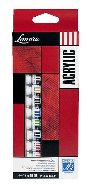 Lefranc & Bourgeois Acrylic Colors Set of 12 x 10 ml tubes - Al Masam Stationery LLC Main image