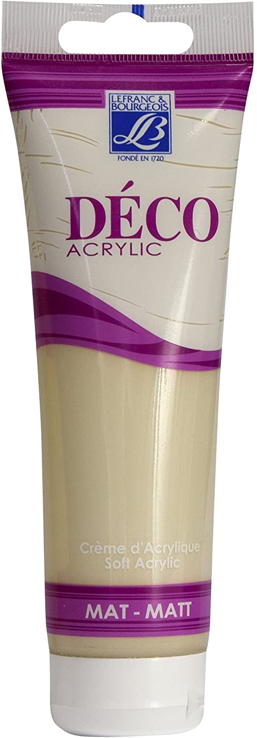 Lefranc & Bourgeois acrylic paint, milk cream, 120ml tube - Al Masam Stationery LLC Main image