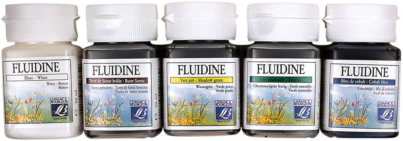 Lefranc & Bourgeois Assortment Fluidine 10x50 ml Plastic Box - Al Masam Stationery LLC Main image