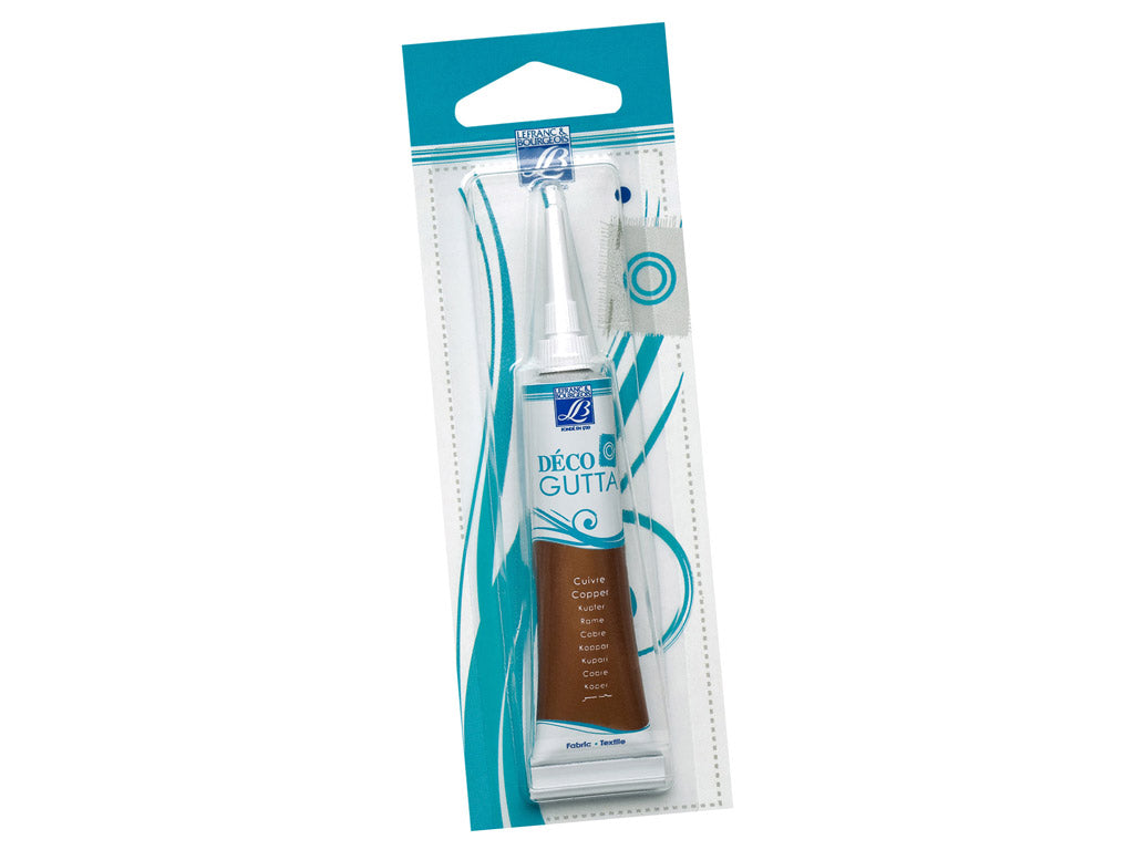 Lefranc & Bourgeois Deco Textile Gutta 20ml tube Copper - Al Masam Stationery LLC Main image