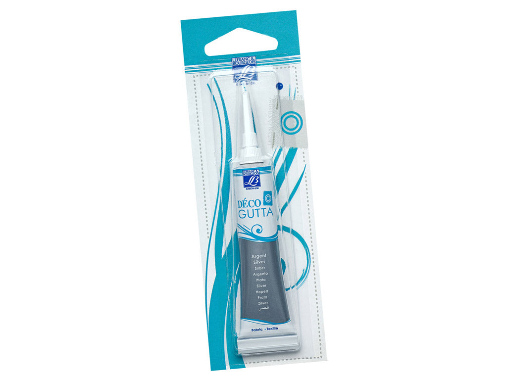 Lefranc & Bourgeois Deco Textile Gutta 20ml tube Silver - Al Masam Stationery LLC Main image