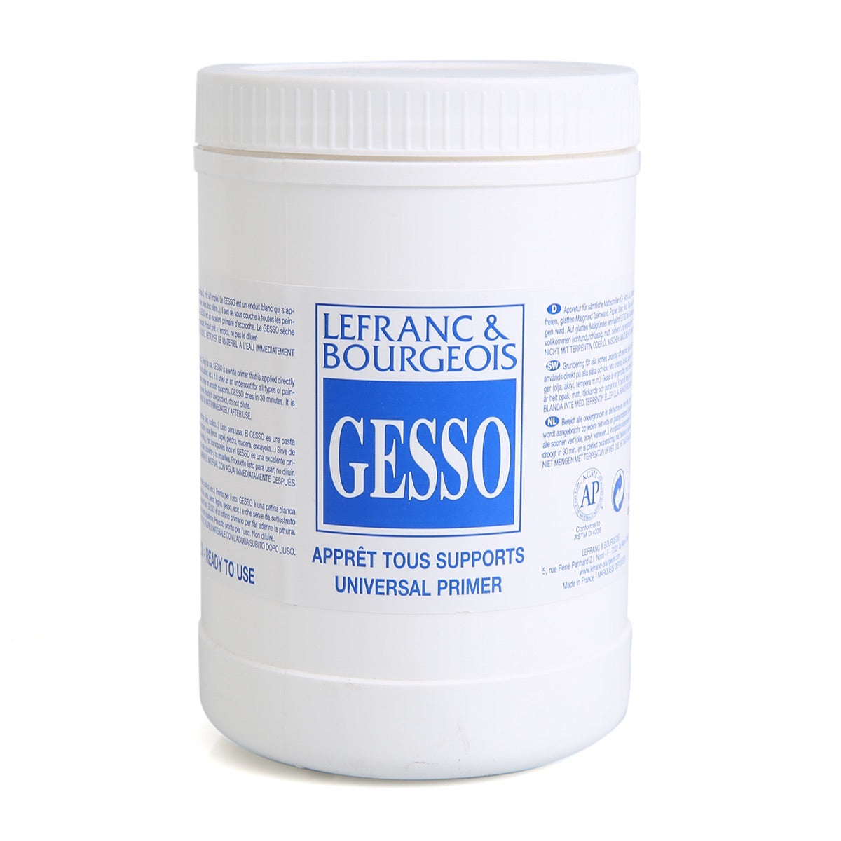 Lefranc & Bourgeois Gesso 1 ltr Jar - Al Masam Stationery LLC Main image