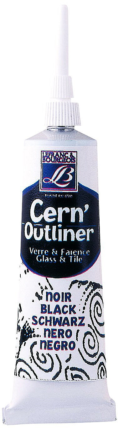 Lefranc & Bourgeois Glass Tiles and Outliners (Tube with Canula) - Black - Al Masam Stationery LLC Main image