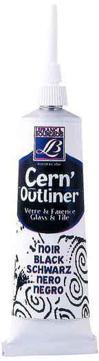 Lefranc & Bourgeois Glass Tiles and Outliners (Tube with Canula) - Black - Al Masam Stationery LLC