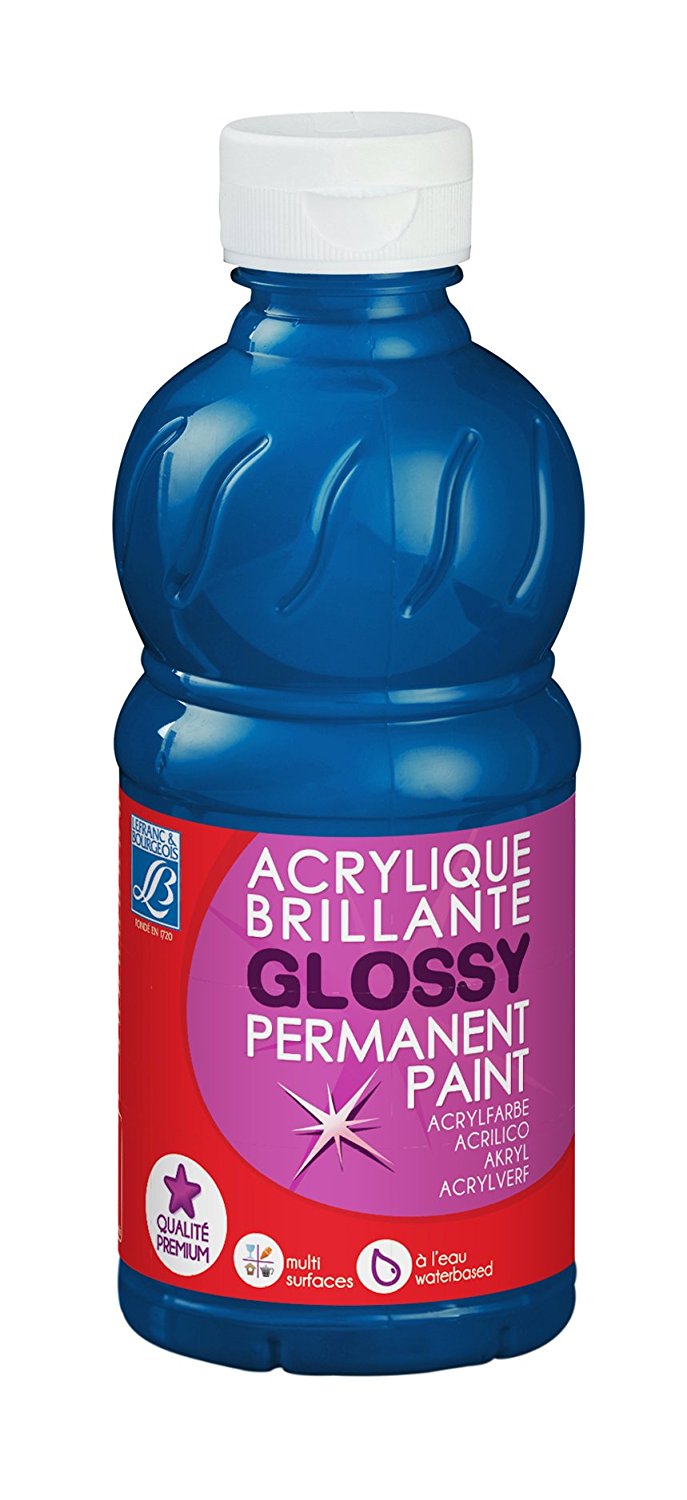 Lefranc & Bourgeois Glossy Acrylic Paint Primary Blue - Al Masam Stationery LLC Main image