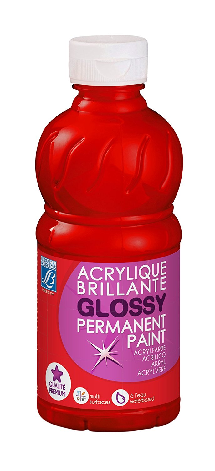 Lefranc & Bourgeois Glossy Acrylic Paint Primary Red - Al Masam Stationery LLC Main image