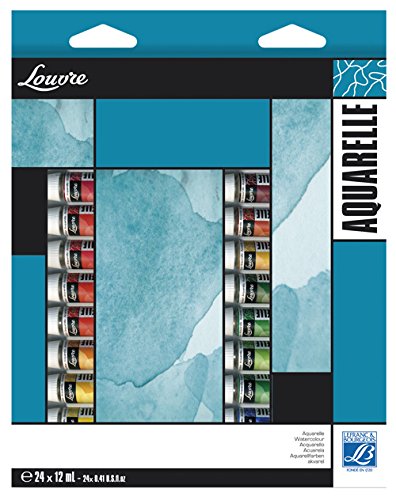 Lefranc & Bourgeois Louvre Watercolour Set of 24 X 10ML - Al Masam Stationery LLC Main image