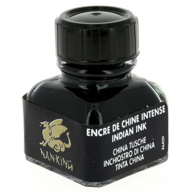 Lefranc & Bourgeois Nan King Drawing Ink (Indian Dark) Black 30ml Bottle - Al Masam Stationery LLC Main image