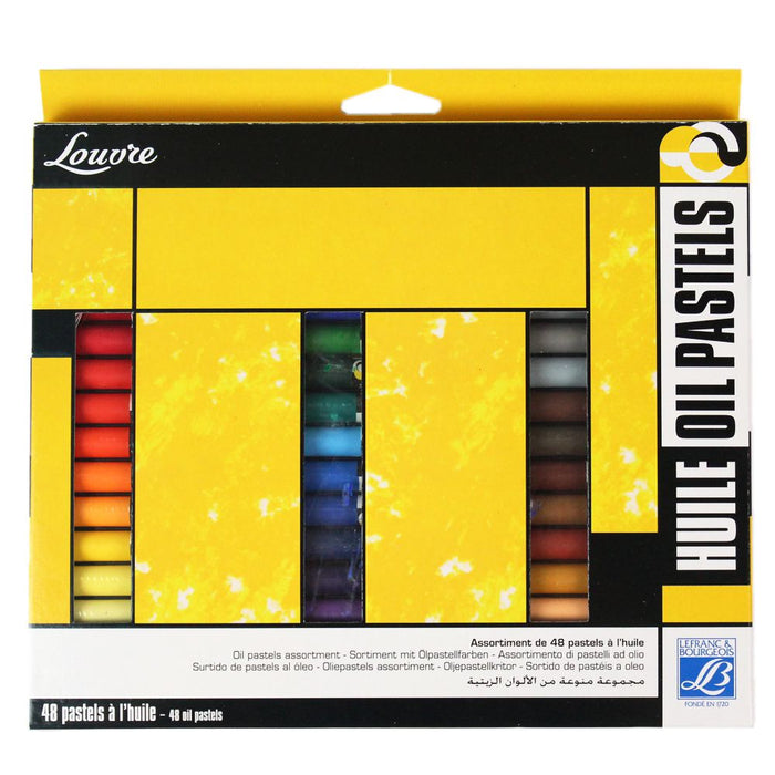 Lefranc & Bourgeois Oil Pastel Colors Box of 48 Oil Pastels 10mm - Al Masam Stationery LLC