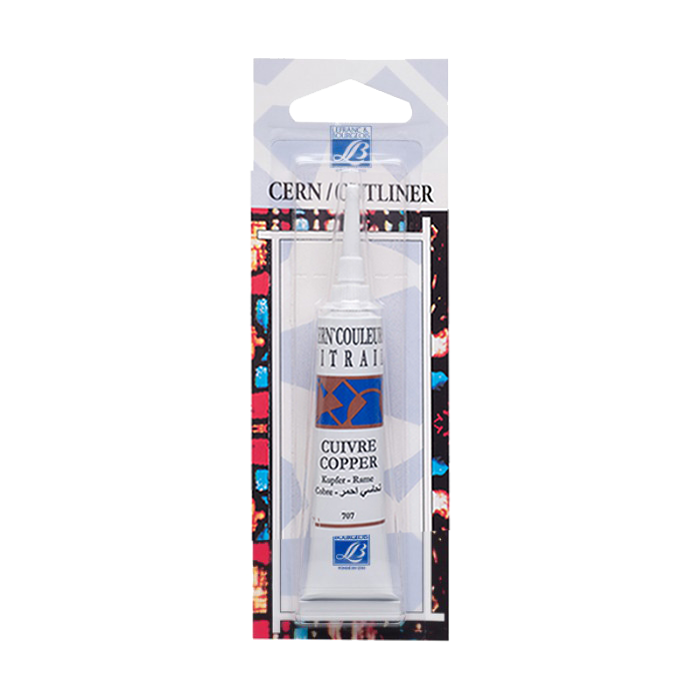 Lefranc & Bourgeois Outliners Vitrail 20ml tube with nozzle - Copper - Al Masam Stationery LLC Main image