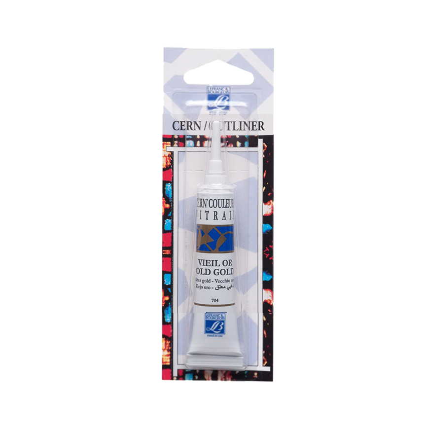 Lefranc & Bourgeois Outliners Vitrail 20ml tube with nozzle - Old Gold - Al Masam Stationery LLC Main image