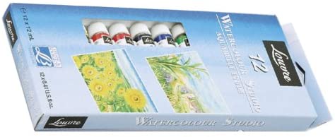 Lefranc & Bourgeois peinture aquarelle louvre 12 tubes 12ml - Al Masam Stationery LLC Main image