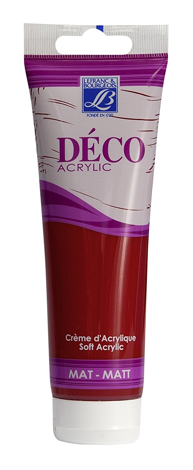 Lefranc & Bourgeois Shades Deco Matt Acrylic Cream INTENSE RED - Al Masam Stationery LLC Main image