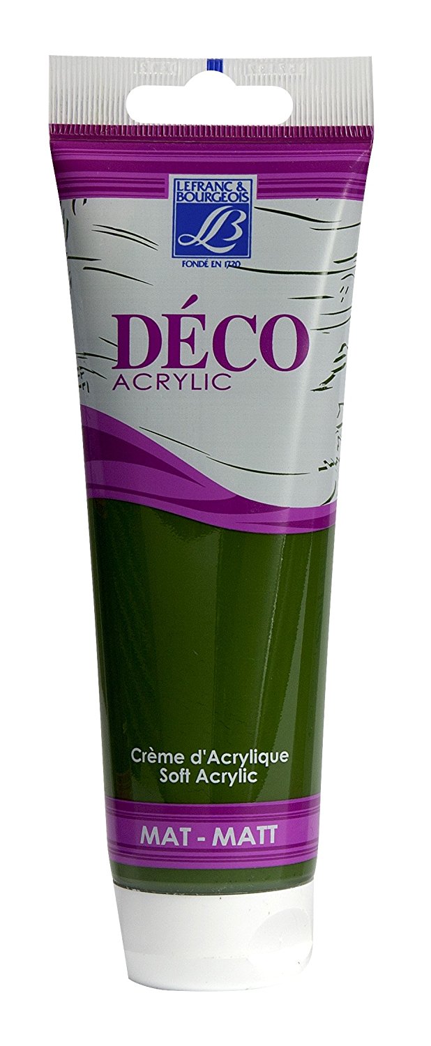 Lefranc & Bourgeois Shades Deco Matt Acrylic Cream MOSS GREEN - Al Masam Stationery LLC Main image