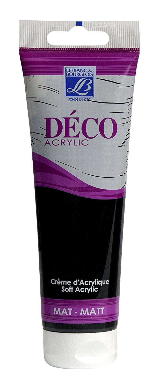Lefranc & Bourgeois Shades Deco Matt Acrylic Cream NIGHT BLACK - Al Masam Stationery LLC Main image