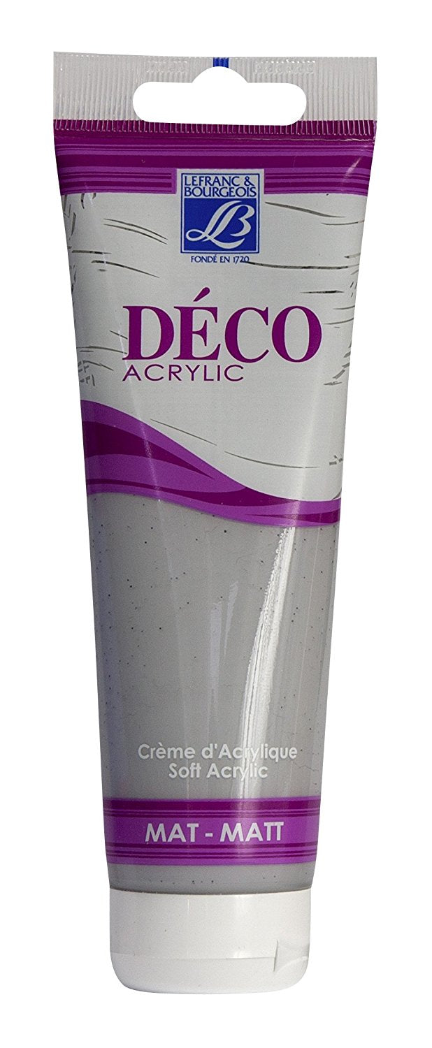 Lefranc & Bourgeois Shades Deco Matt Acrylic Cream STONE GREY - Al Masam Stationery LLC Main image