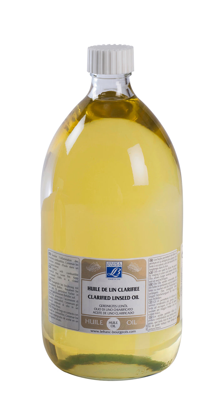 Lefranc & Bourgeois Clarified Linseed Oil 1 Ltr Bottle - Al Masam Stationery LLC