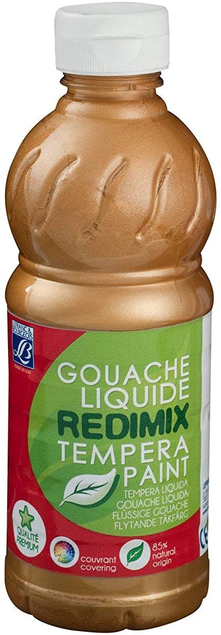 Lefranc & Bourgeois 500 ml Redimix Tempera Paint - Gold - Al Masam Stationery LLC Main image