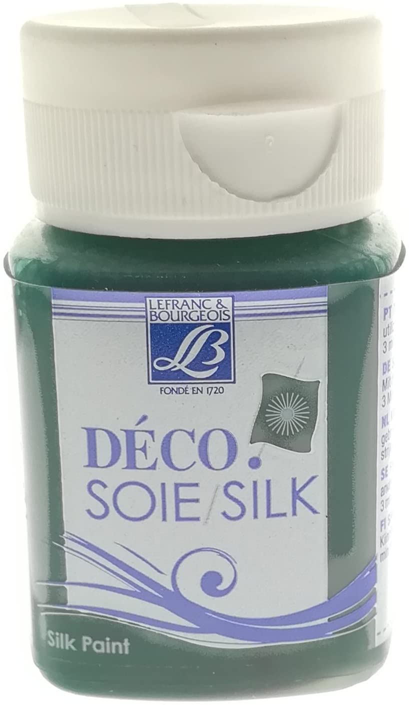 Lefranc and Bourgeois, silk paint, emerald green, 4 x 4 x 6.7 cm - Al Masam Stationery LLC