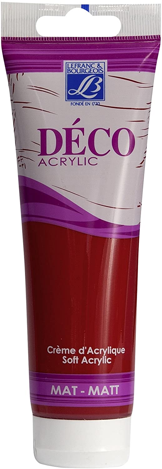 Lefranc & Bourgeois acrylic paint, intense red, 120ml tube - Al Masam Stationery LLC