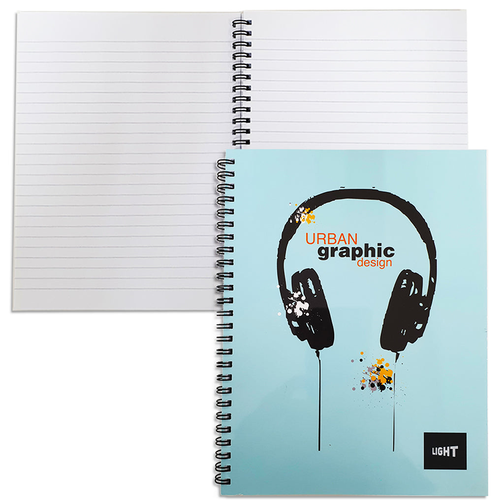 LIGHT® SPIRAL SOFT COVER NOTEBOOK,9X7INCH 100SHEETS - Al Masam Stationery LLC