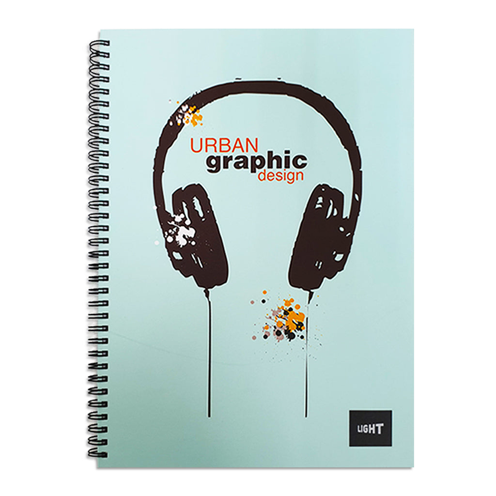LIGHT® SPIRAL HARD COVER NOTEBOOK,A4, 100SHEETS - Al Masam Stationery LLC