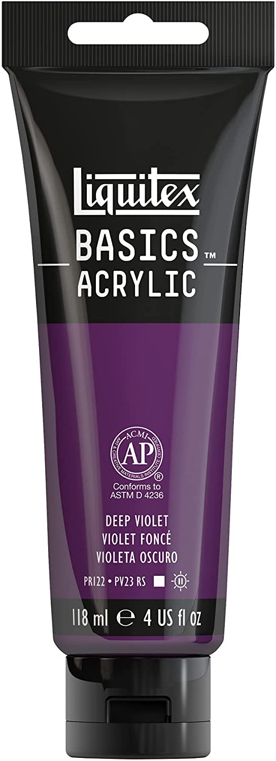 Liquitex BASICS Acrylic Paint, 4-oz tube, Deep Violet - Al Masam Stationery LLC Main image
