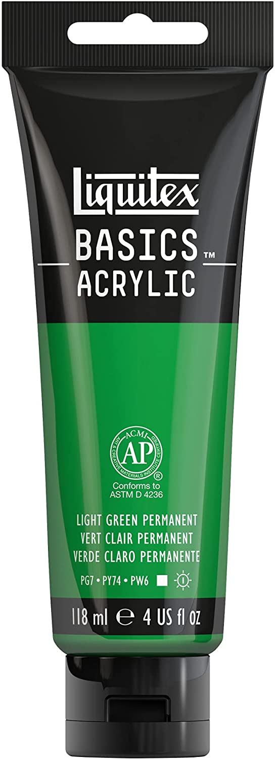 Liquitex BASICS Acrylic Paint, 4-oz tube, Light Green Permanent - Al Masam Stationery LLC Main image