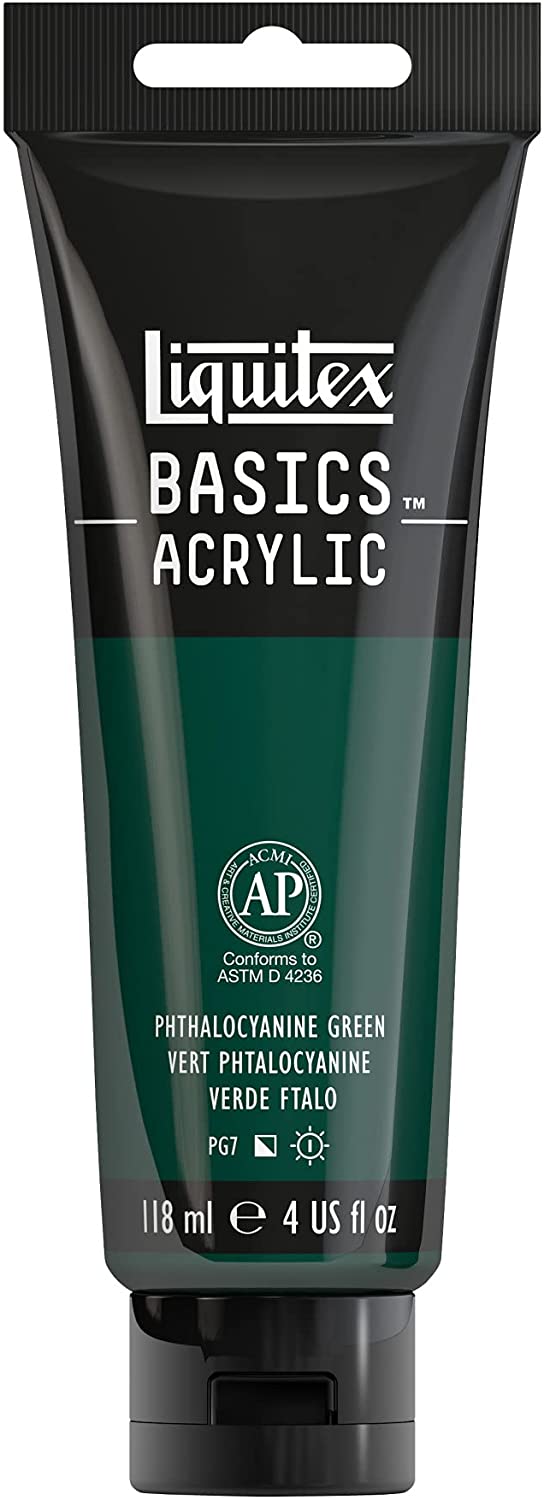 Liquitex BASICS Acrylic Paint, 4-oz tube, Phthalocyanine Green - Al Masam Stationery LLC Main image