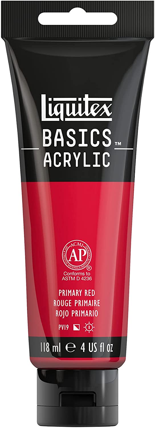 Liquitex BASICS Acrylic Paint, 4-oz tube, Primary Red - Al Masam Stationery LLC Main image