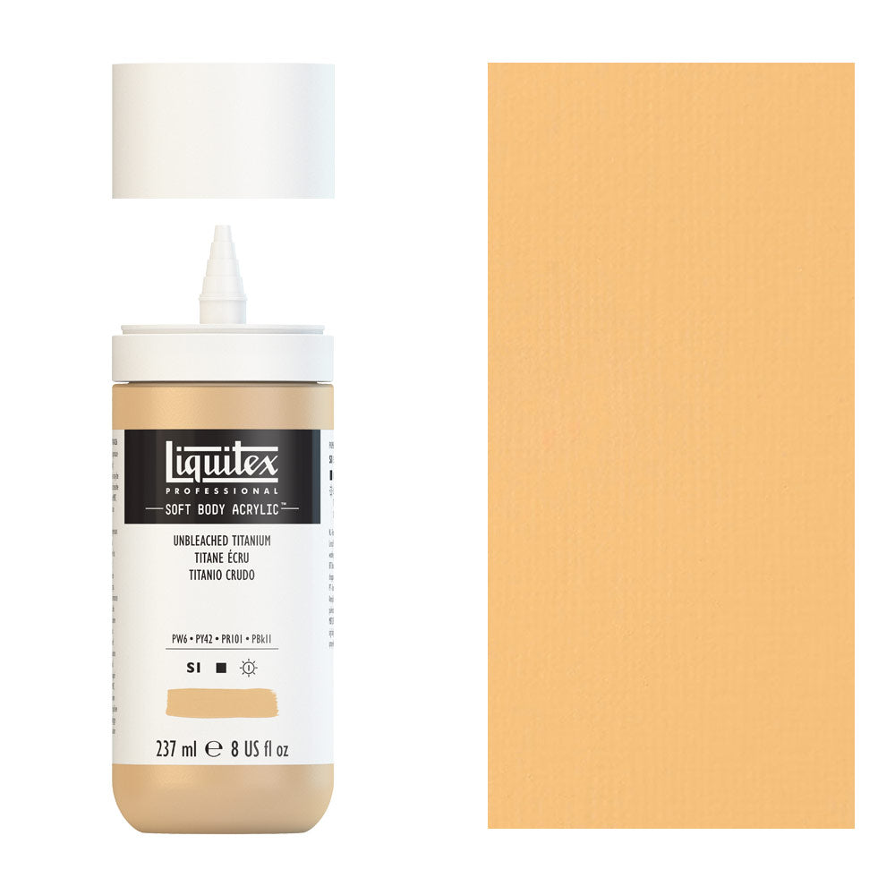 Liquitex Professional Soft Body Acrylic Paint 8-oz jar, Unbleached Titanium - Al Masam Stationery LLC Main image