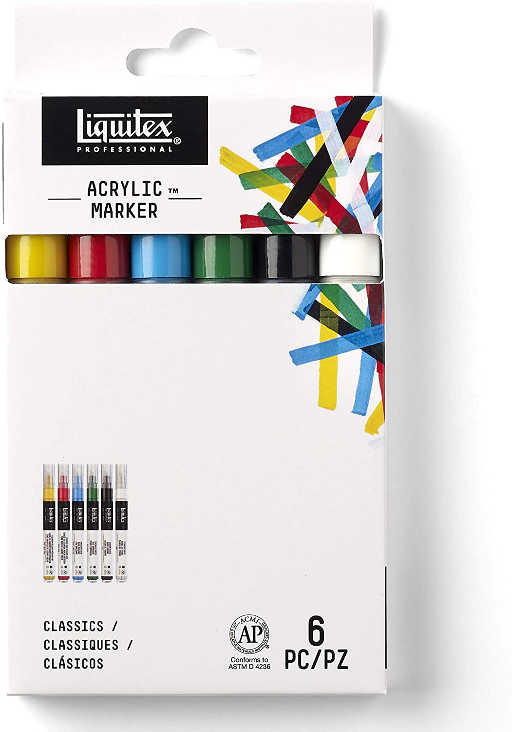 LIQUITEX PAINT MARKER FINE 6 SET - Al Masam Stationery LLC Main image
