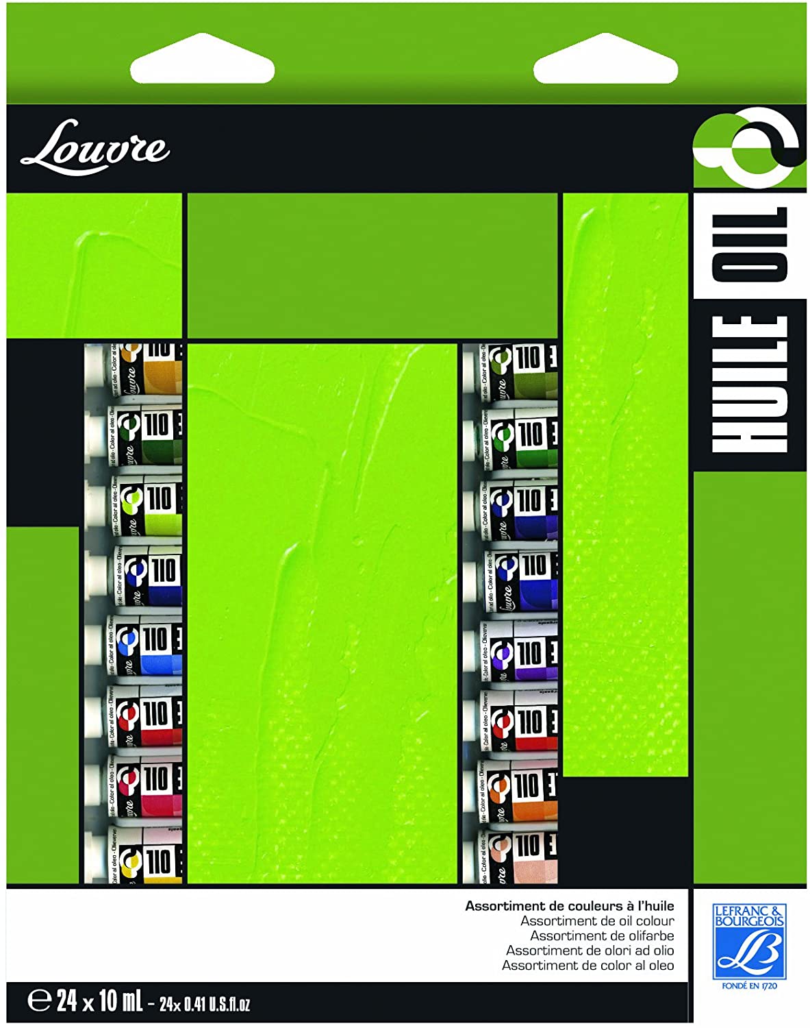 Louvre Lefranc & Bourgeois Studies Oil 24 Colour Set – 24 Oils in 10ml Tubes - Al Masam Stationery LLC