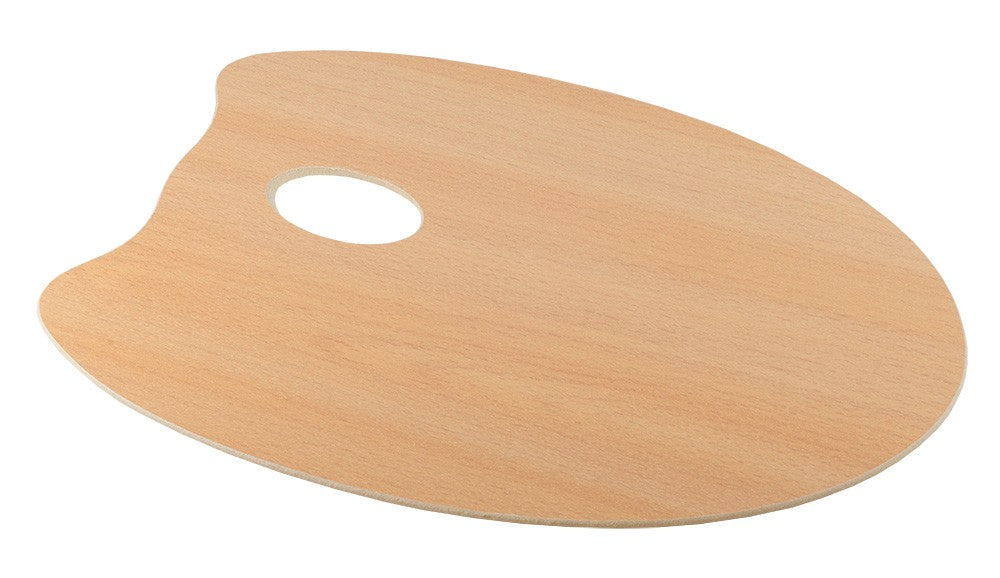 Oval Wooden Palette 20x30cm 5mm thickness - Al Masam Stationery LLC Main image