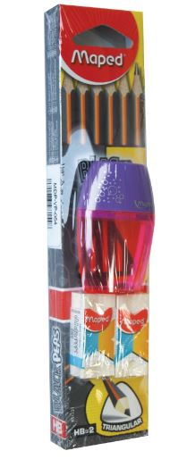 Maped Black Peps, Xpert, Mini Ersr + Shpr - Al Masam Stationery LLC Main image