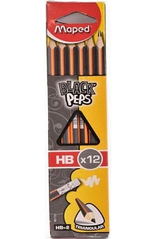 Maped Black Peps HB Pencil+ER - Al Masam Stationery LLC Main image