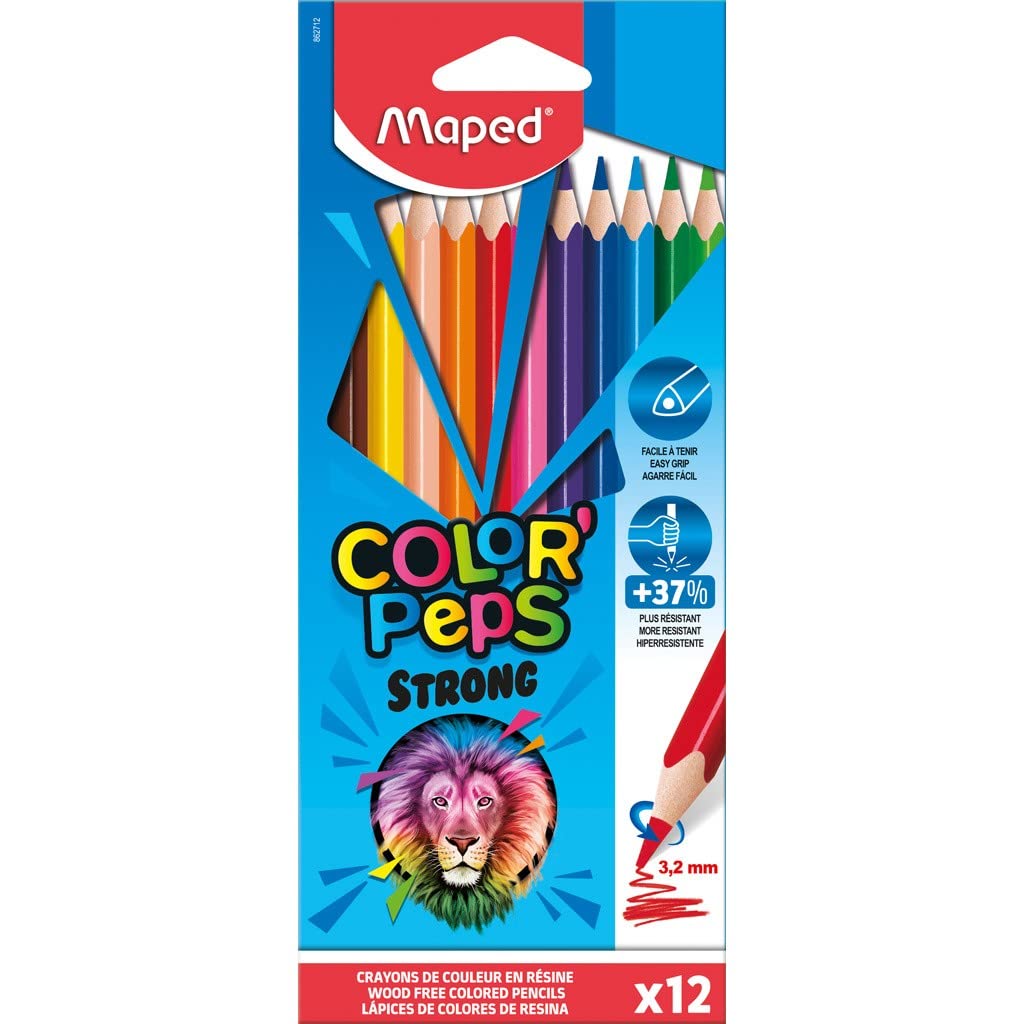 Maped Color Pencil Strong Pack 12 Colors - Al Masam Stationery LLC Main image