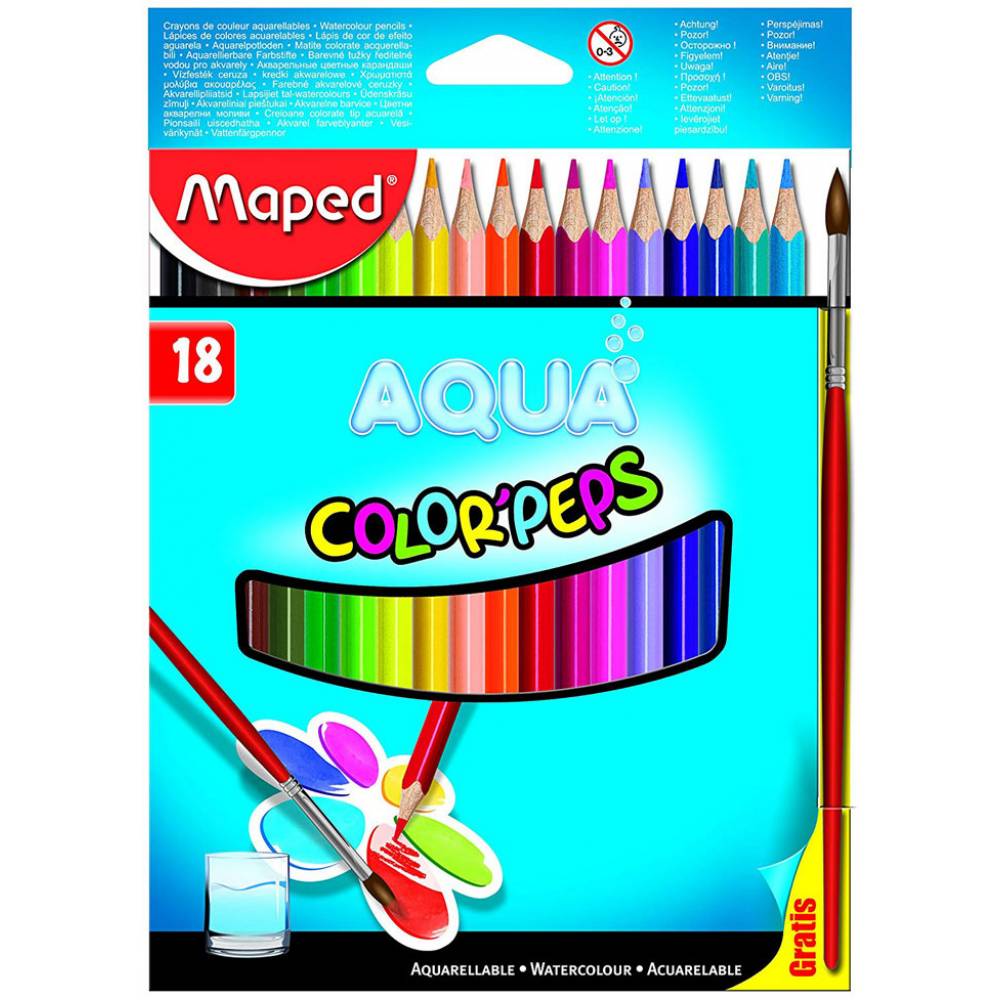 Maped Color Peps Aqua Pencils 18Color - Al Masam Stationery LLC Main image