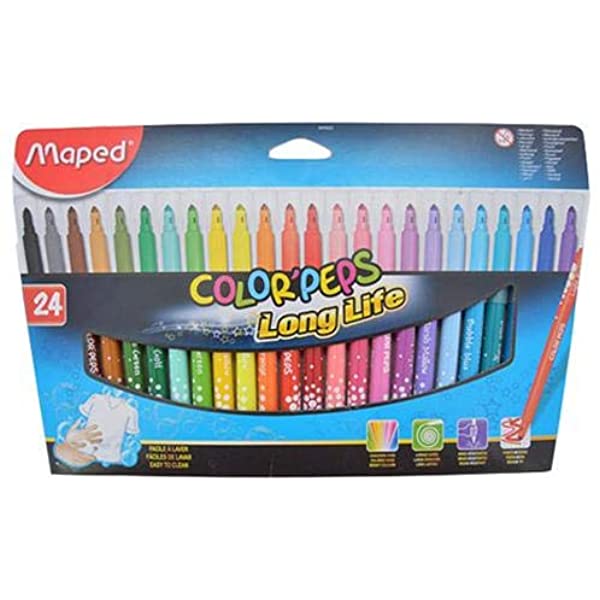 Maped Color Peps Felt Tip (Pack of 24) - Al Masam Stationery LLC Main image