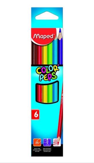 Maped Color Peps Pencils 6 Color Set - Al Masam Stationery LLC Main image