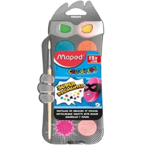 Maped Color'peps watercolors 30mm x12colors - Al Masam Stationery LLC Main image